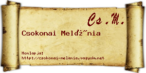Csokonai Melánia névjegykártya
